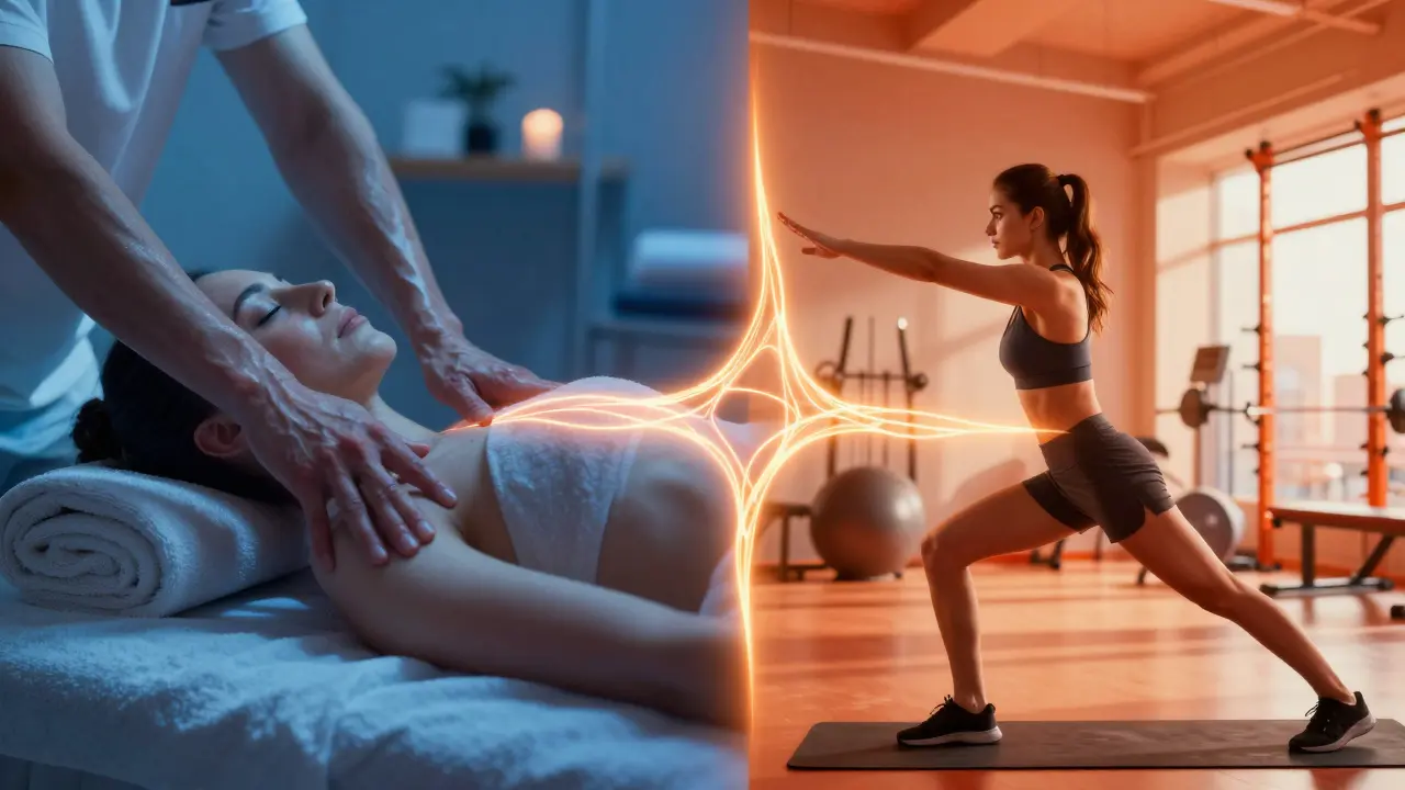 Konceptuální rozdíl mezi relaxační a sportovní masáží