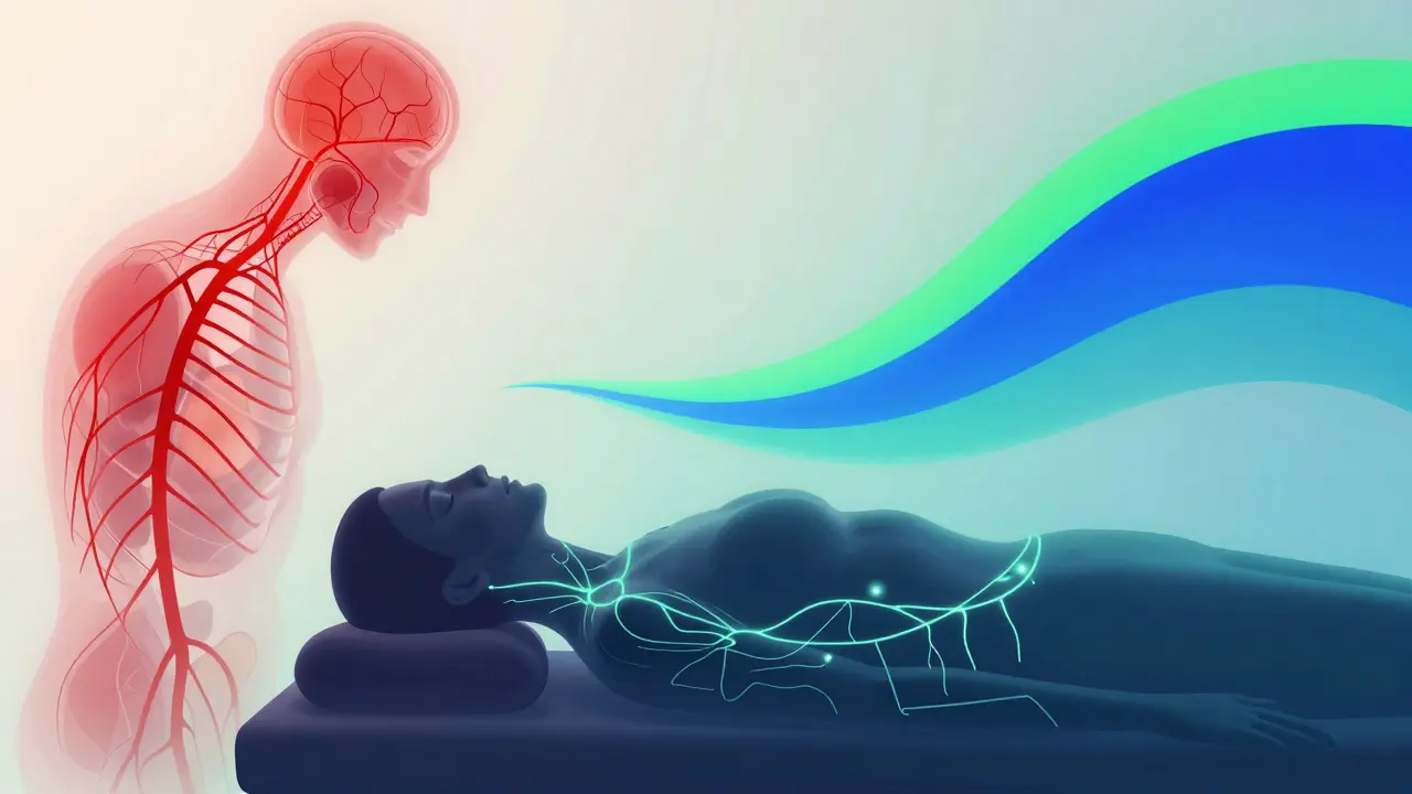Ilustrace přechodu nervového systému do klidu